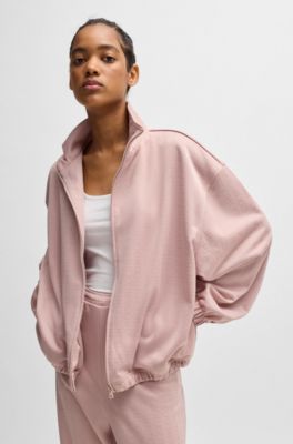 Oversize-fit jacket with all-over logo jacquard, Patterned