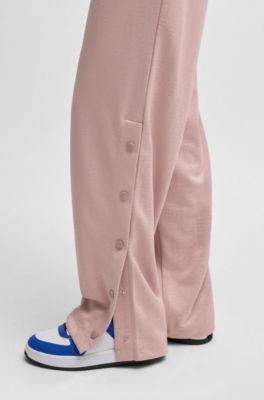 Oversize-fit tracksuit bottoms with logo jacquard, Patterned