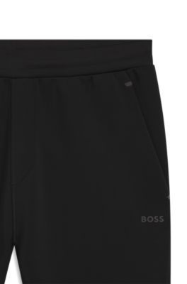 Quick-dry trousers with reflective branding, Black