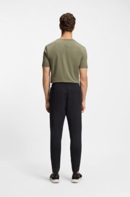 Active Pantalones de secado r&aacute;pido con detalle reflectante de la marca, Negro