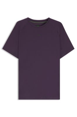 Active Camiseta activa slim fit con detalles reflectantes decorativos, Lila