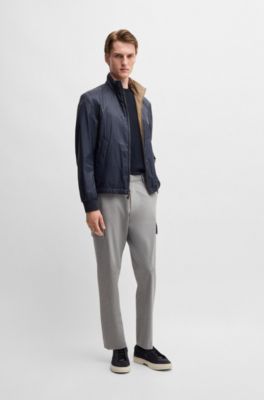 Camiseta de mezcla de cashmere y algod&oacute;n con acabado antibacteriano, Azul oscuro