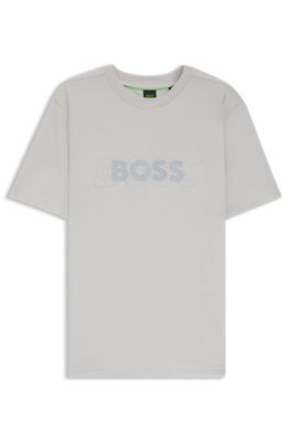 Logo-artwork T-shirt in cotton jersey, Light Grey