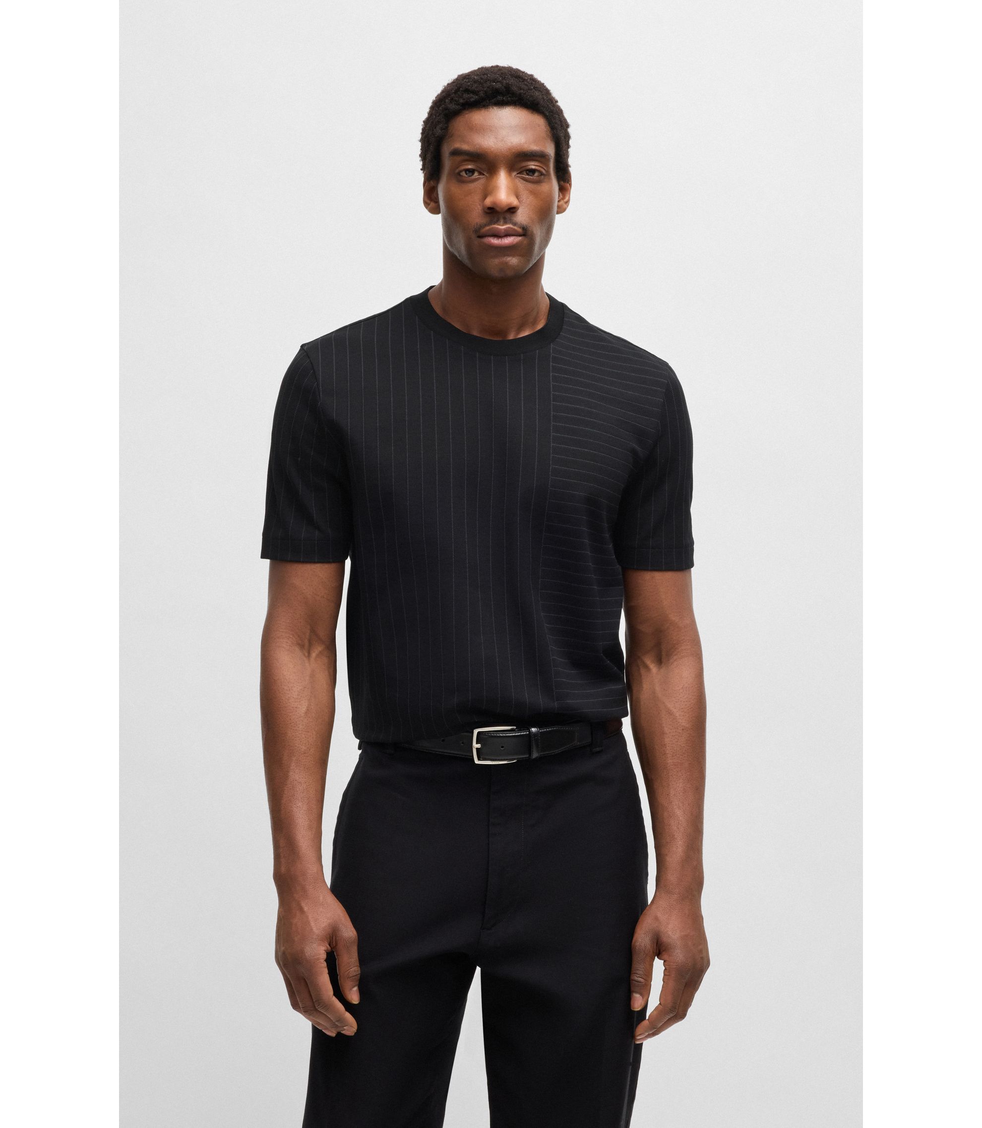 【最終価格】HYSFORM PATCHED STRIPE SHIRTS 最終価格】HYSFORM PATCHED STRIPE SHIRTS