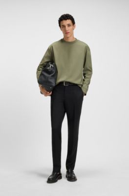 Mercerised-cotton T-shirt in a relaxed fit, Green