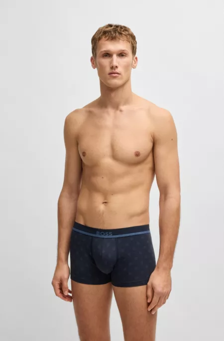 Printed trunks in stretch cotton