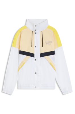 Chaqueta Porsche x BOSS repelente al agua con bloques de color, Amarillo