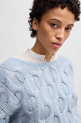 Reversible sweater in an oversize fit, Blue