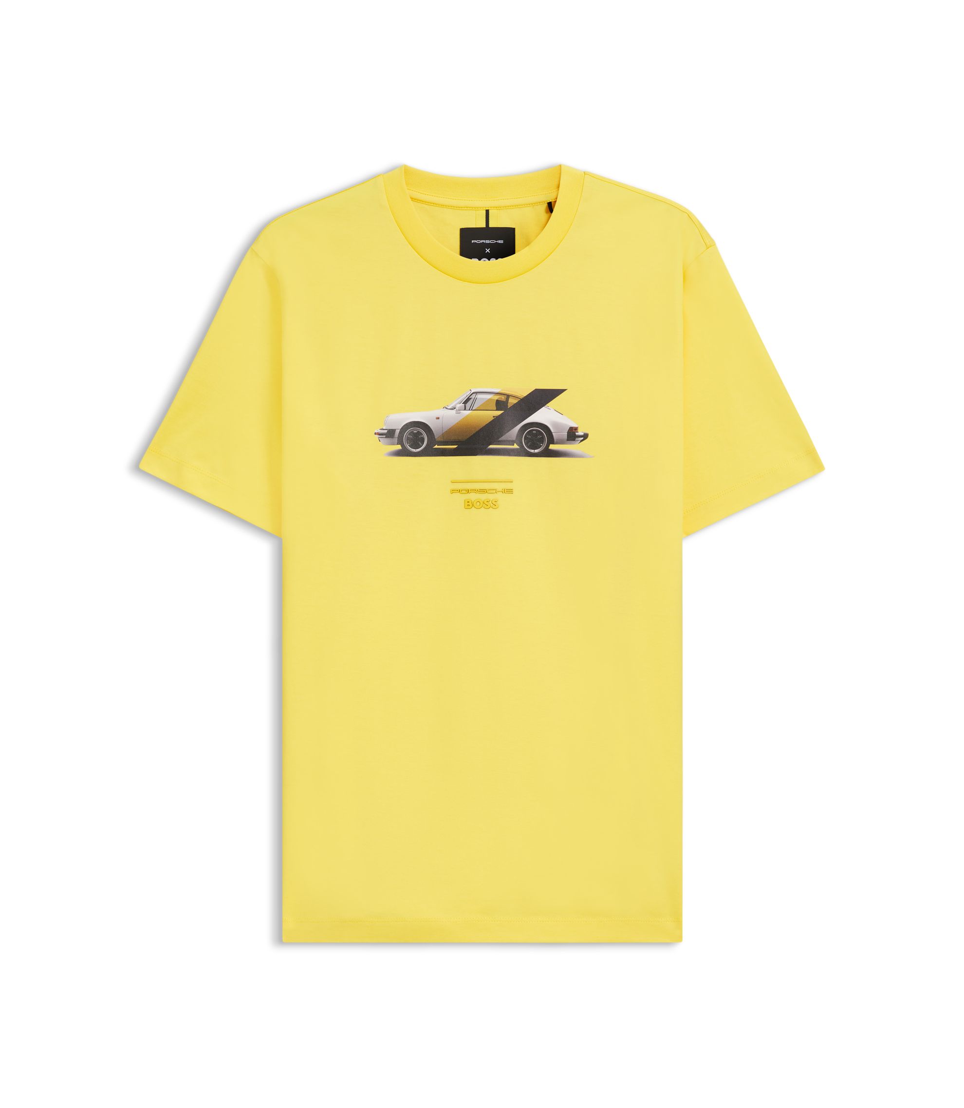 BOSS - Porsche x BOSS mercerized-cotton T-shirt with collaborative