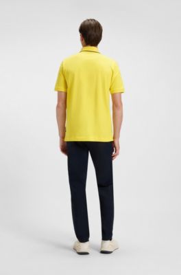 Polo Porsche x BOSS de algod&oacute;n el&aacute;stico, Amarillo