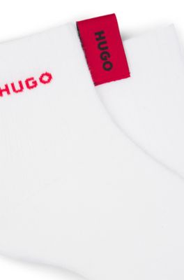 Two-pack of logo-detail socks in a short length, White