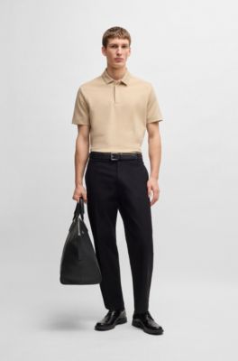 Polo shirt with antibacterial performance, Light Beige