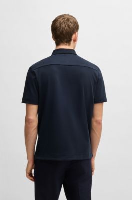 Polo shirt with antibacterial performance, Dark Blue