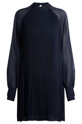 Hugo boss pleated dress sales