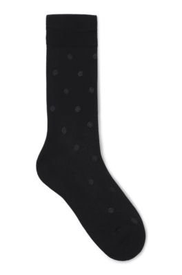 Hugo Boss Regular-length Socks With Double B Monograms In Black