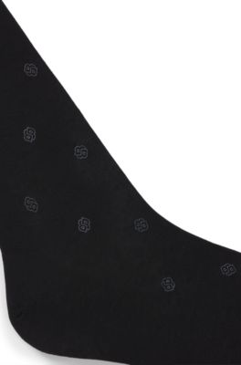 Regular-length socks with Double B monograms, Black
