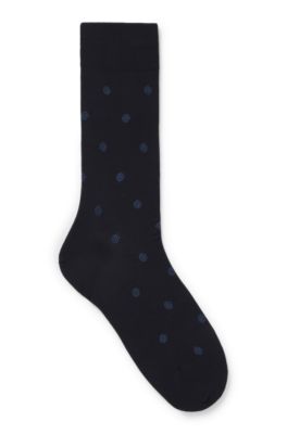Hugo Boss Regular-length Socks With Double B Monograms In Dark Blue