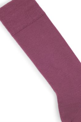 Regular-length modal-blend socks with embroidered logo, Purple