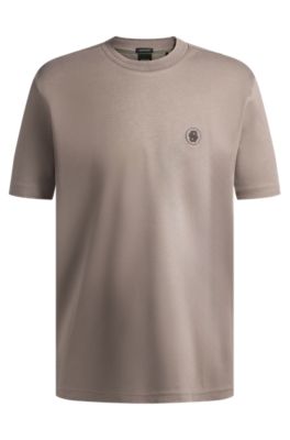 BOSS - Thermo-regulating T-shirt in cotton with Double B