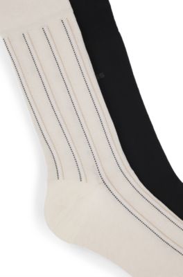Two-pack of regular-length socks, Light Beige