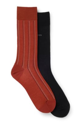 Two-pack of regular-length socks, Dark Orange
