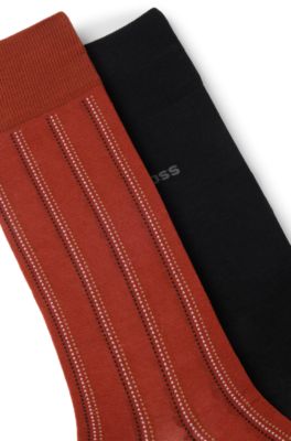 Two-pack of regular-length socks, Dark Orange