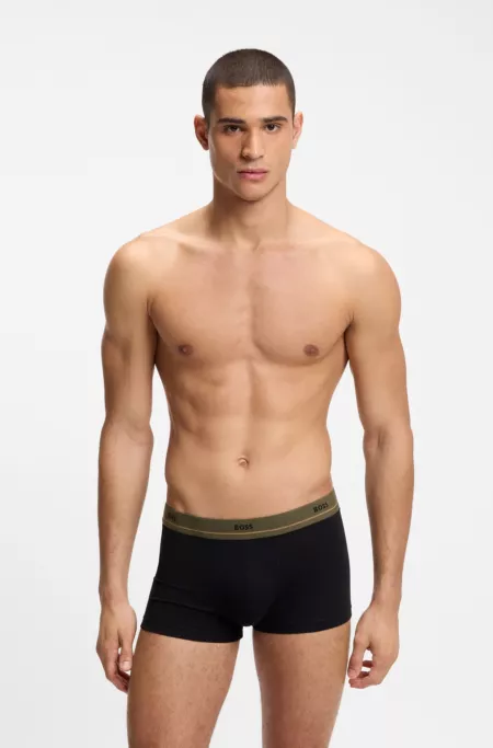 Five-pack of stretch-cotton trunks with logo waistbands