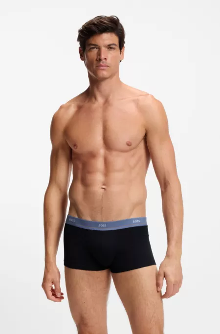 Five-pack of stretch-cotton trunks with logo waistbands