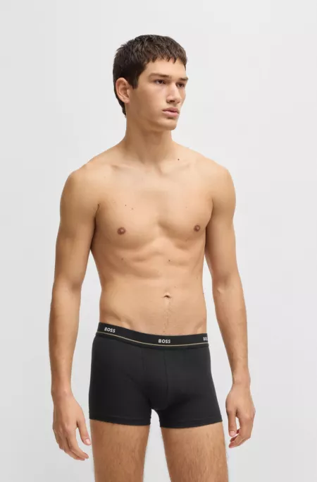Five-pack of logo-waistband trunks in stretch cotton