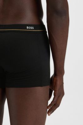 Paquete de cinco calzoncillos de algod&oacute;n el&aacute;stico con logos en la cintura, Fantas&iacute;a