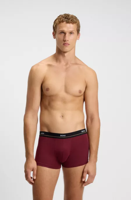 Five-pack of stretch-cotton trunks with logo waistbands