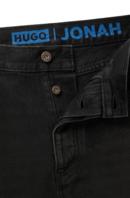 Jeans regular fit en denim de algod&oacute;n, Gris oscuro