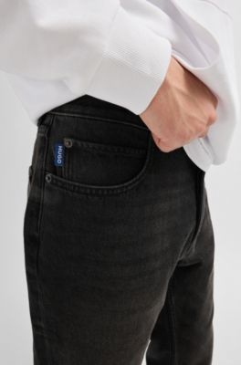 Jeans regular fit en denim de algod&oacute;n, Gris oscuro