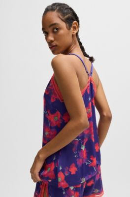 D&eacute;bardeur de pyjama en satin avec finitions en dentelle, Fantaisie