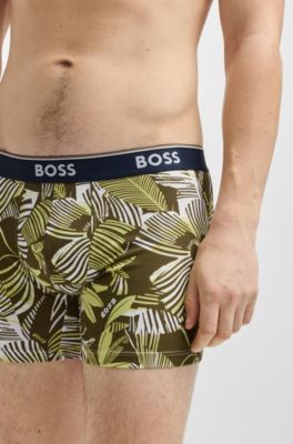 Paquete de tres calzoncillos b&oacute;xer en algod&oacute;n el&aacute;stico con logos, Fantas&iacute;a