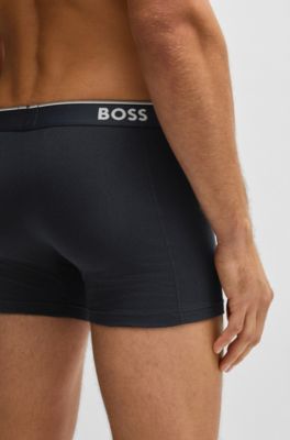 Paquete de tres calzoncillos b&oacute;xer en algod&oacute;n el&aacute;stico con logos, Fantas&iacute;a