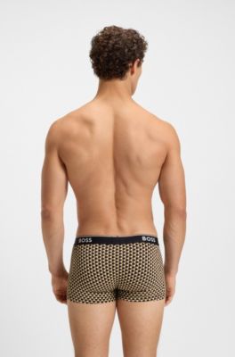 Paquete de tres calzoncillos en algod&oacute;n el&aacute;stico con logo en la cintura, Fantas&iacute;a