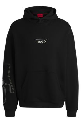 パーカー・フーディ Hugo Boss SS25 'WeTalk' hoodie (50509314 404) BOSS - Regular-fit hoodie in cotton terry with logo patch