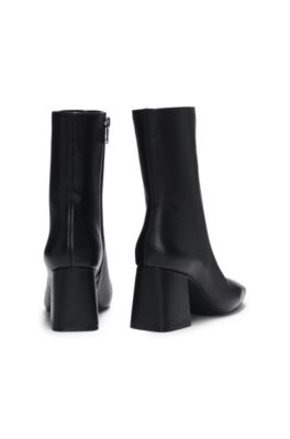 Ankle boots in nappa leather, Black