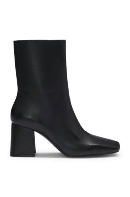 Ankle boots in nappa leather, Black