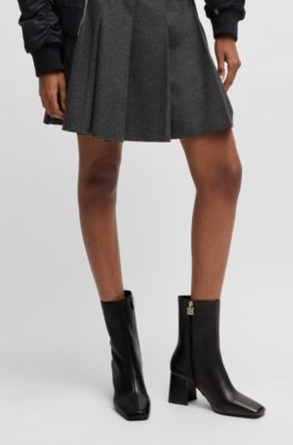 Ankle boots in nappa leather, Black