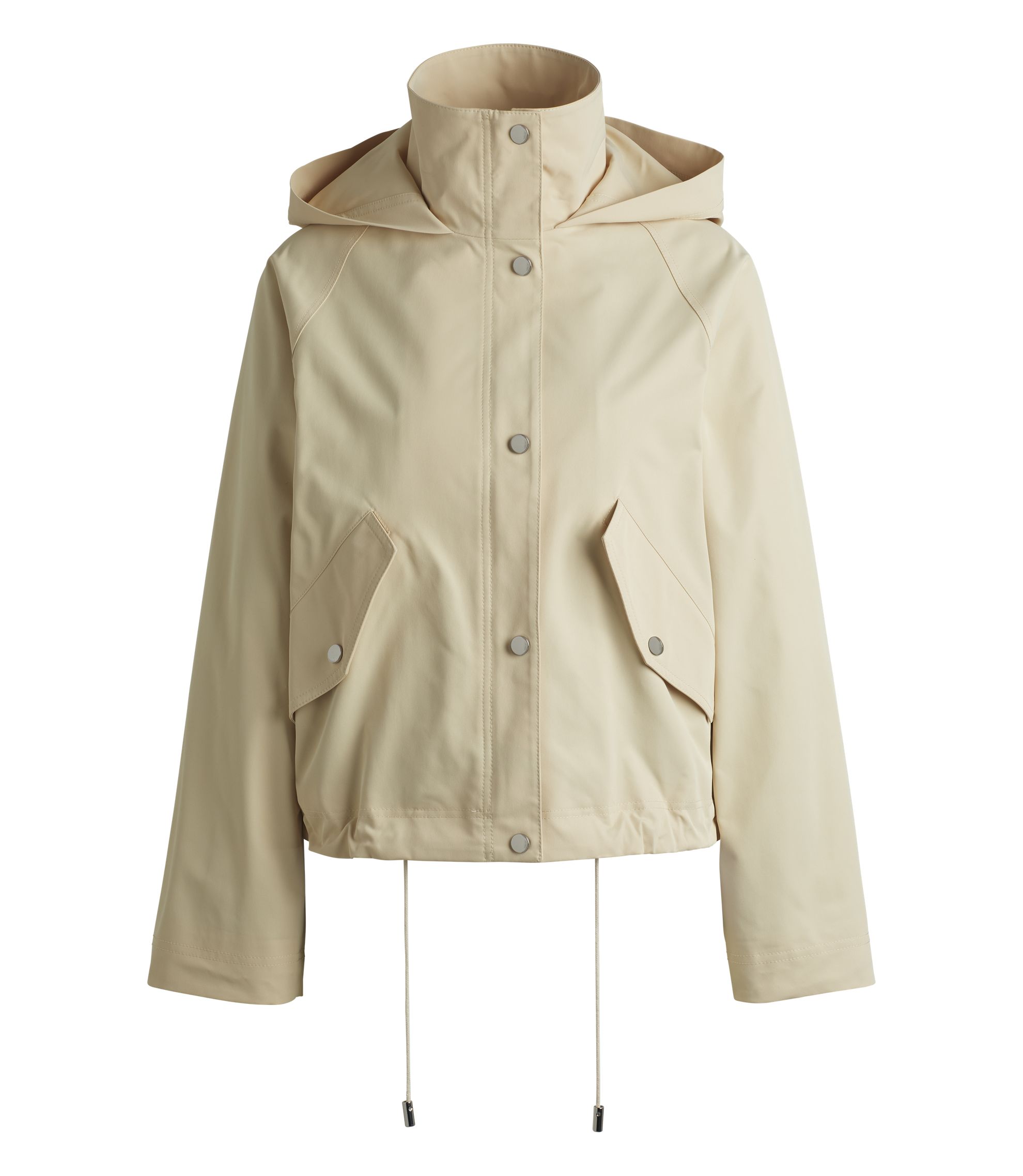 BOSS - Hooded parka jacket in water-repellent fabric - Light Beige