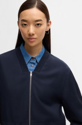 Chaqueta oversize fit con efecto a capas, Azul oscuro