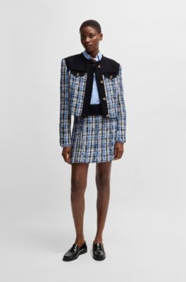 Mini skirt in multicolored tweed, Patterned