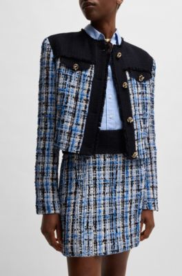 Mini skirt in multicolored tweed, Patterned