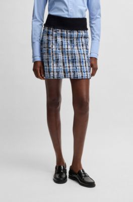 Mini skirt in multicolored tweed, Patterned
