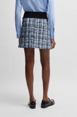 Mini skirt in multicolored tweed, Patterned