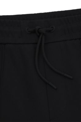 Pantalones de ch&aacute;ndal regular fit en algod&oacute;n con acabado mercerizado, Negro