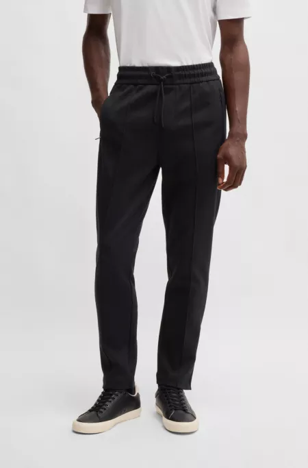 Regular-fit tracksuit bottoms in mercerized cotton