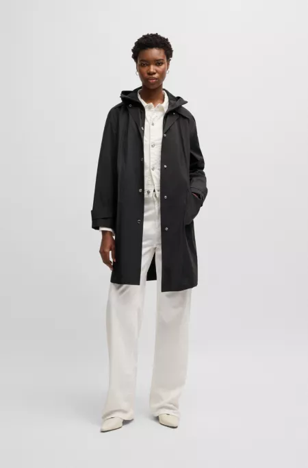 Water-repellent jacket with detachable fleece inner